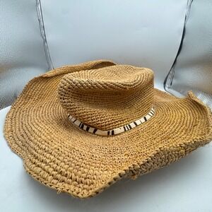 Hat Attack Sun Hat Millie Continental Beach Day Raffia Straw Floppy Wide Brim